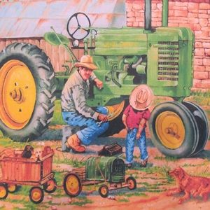 Farmer Country John Deere Large Print Farm Boy Tractor